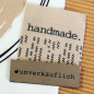 Preview: Label - "unverkäuflich" -  ca. 1,5 cm x 4,5 cm - Kunstleder ++ Farbauswahl ++